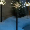 Set Of 4 Exploding Firework Pathway Stake Lights, 44 Cm