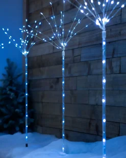 Set Of 4 Firework Pathway Stake Lights, 96 Cm