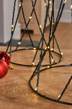 Set Of 2 Geometric Christmas Tree Cones, 60 Cm