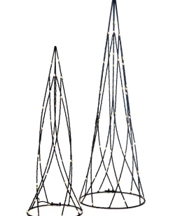Set Of 2 Geometric Christmas Tree Cones, 60 Cm