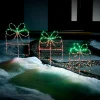 Set Of 3 Giftbox Pathway Stake Lights, 40 Cm
