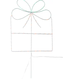 Set Of 3 Giftbox Pathway Stake Lights, 40 Cm