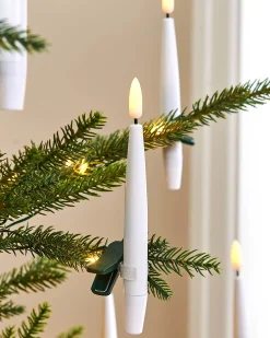 Set Of 12 LED Clip On Candles, 15 Cm