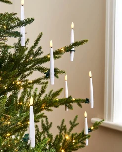 Set Of 12 LED Clip On Candles, 15 Cm