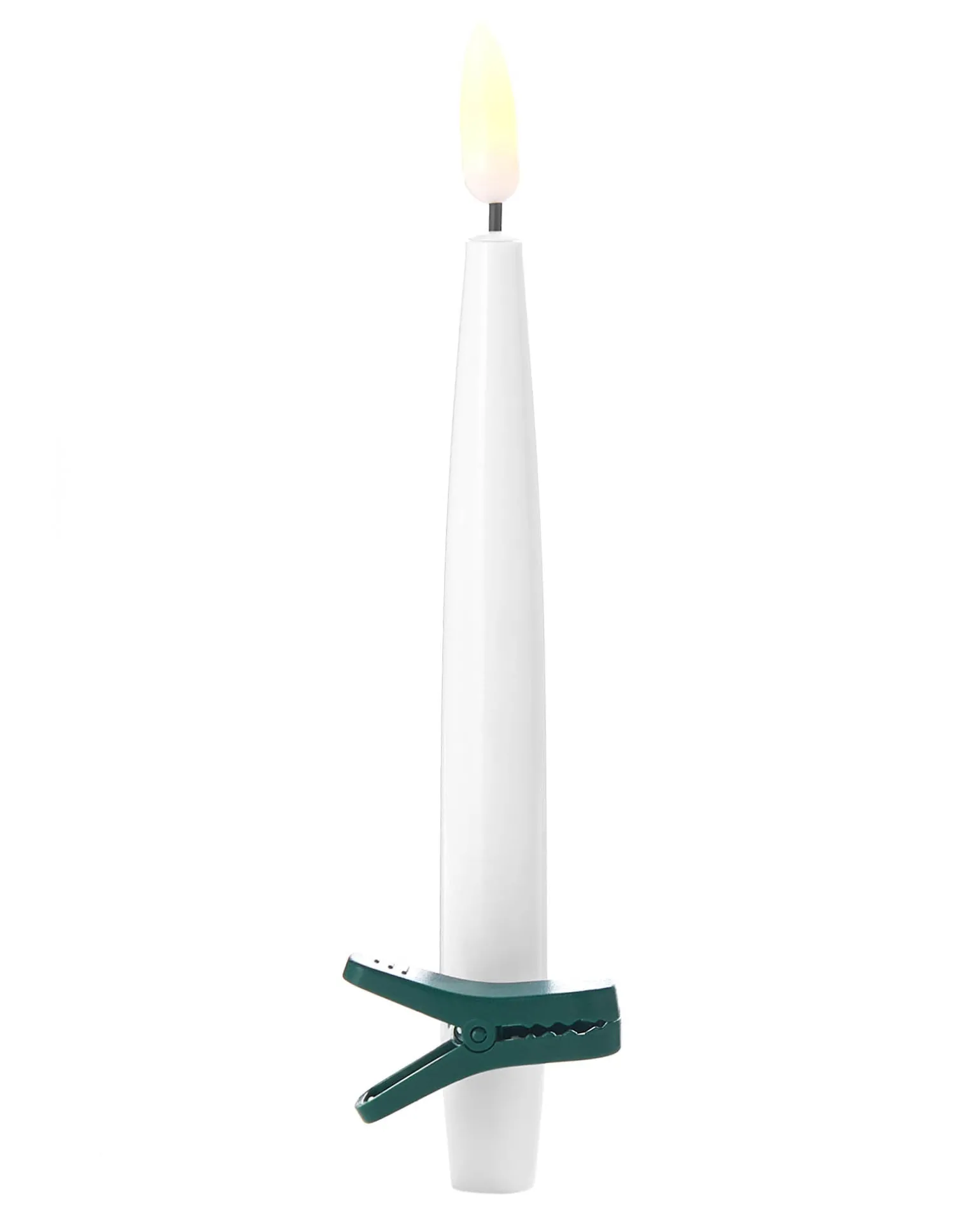 Set Of 12 LED Clip On Candles, 15 Cm
