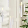 Set Of 10 LED Hanging Candles, 15 Cm