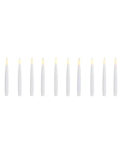 Set Of 10 LED Hanging Candles, 15 Cm