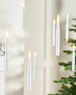 Set Of 10 LED Hanging Candles, 15 Cm