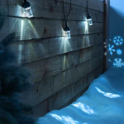 Set Of 3 LED Snowflake Projector Lights, 72 Cm