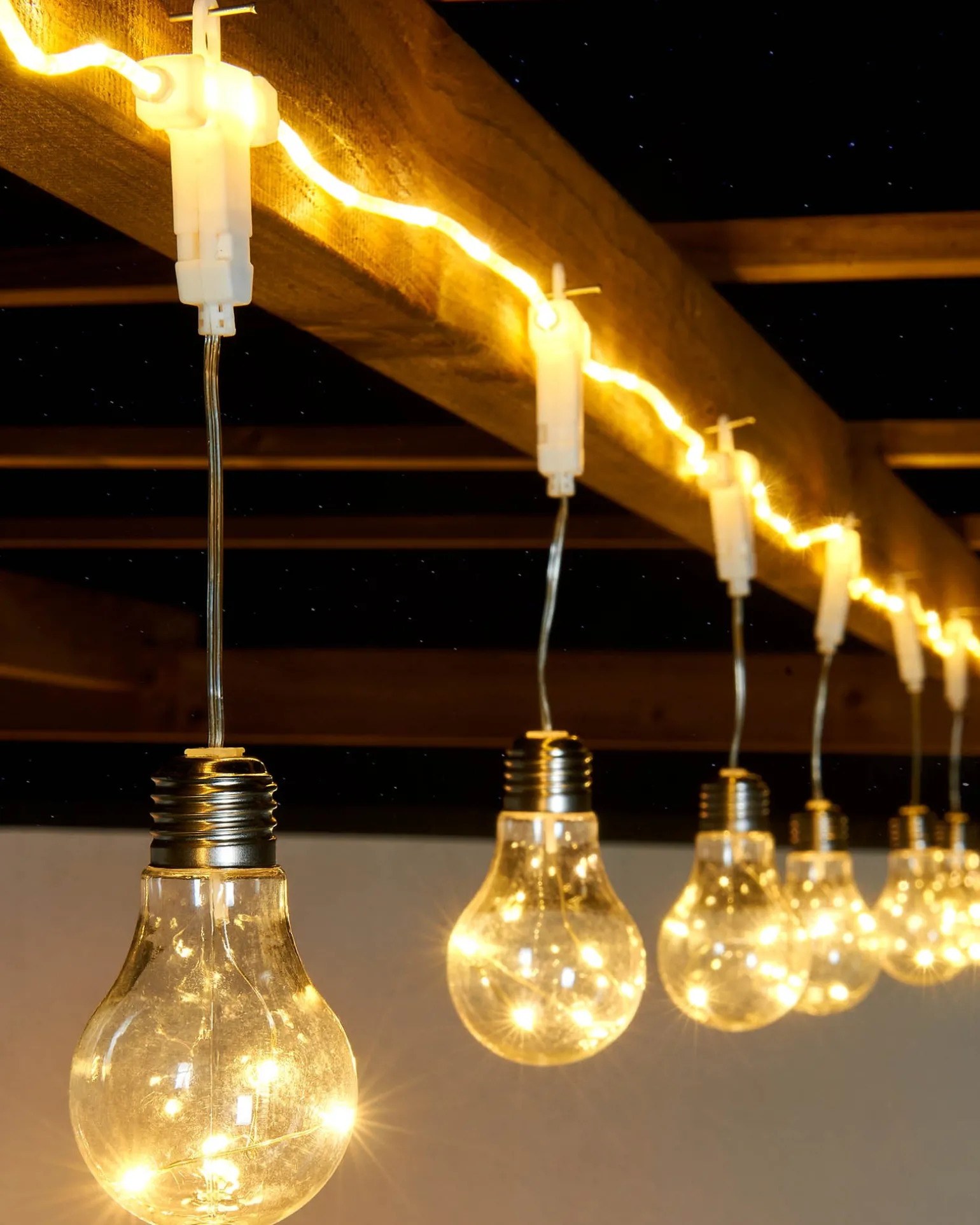 Set Of 10 Light Bulbs Light String, Warm White, 2.8 M