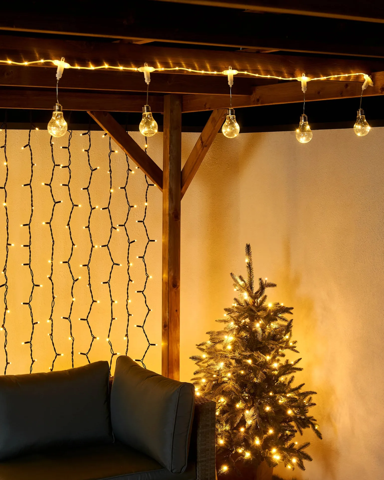 Set Of 10 Light Bulbs Light String, Warm White, 2.8 M