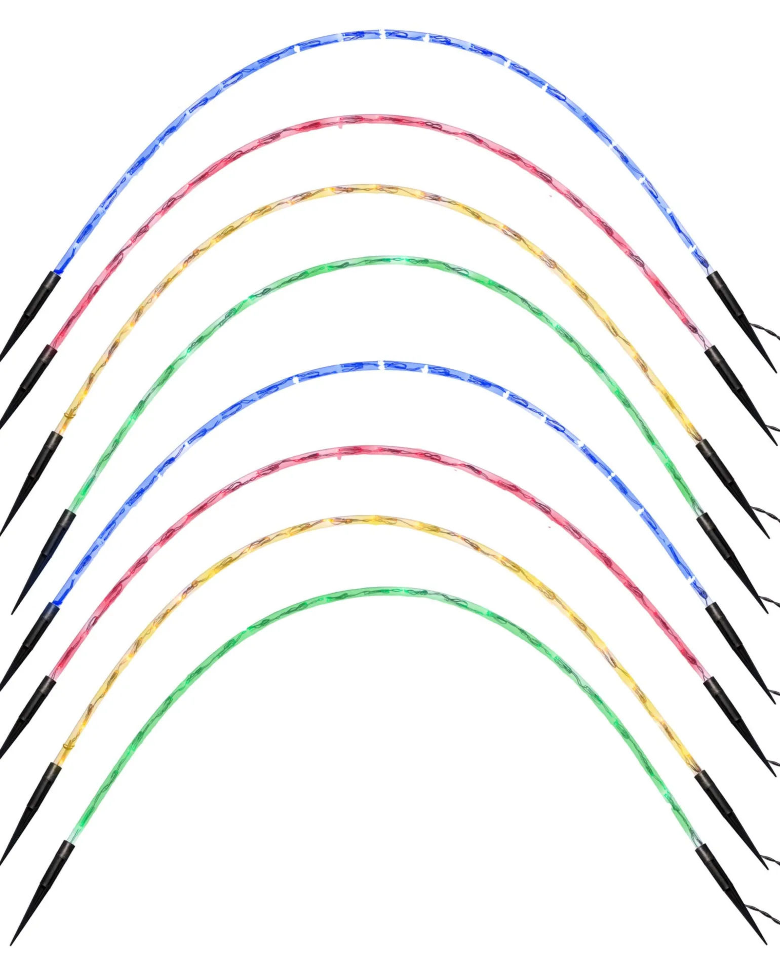 Set Of 8 Pre-Lit Arch Pathway Chasing Lights, 92 Cm