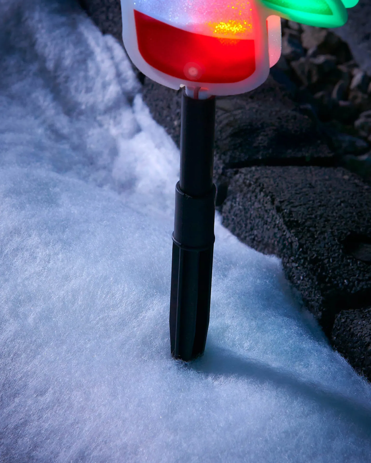 Set Of 4 Pre-Lit Candy Cane Pathway Lights, 24 Cm