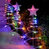 Set Of 4 Spiral Trees Rope Light Silhouette, 55 Cm
