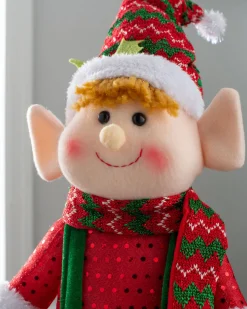 Set Of 2 Standing Elf Figurines, 60 Cm