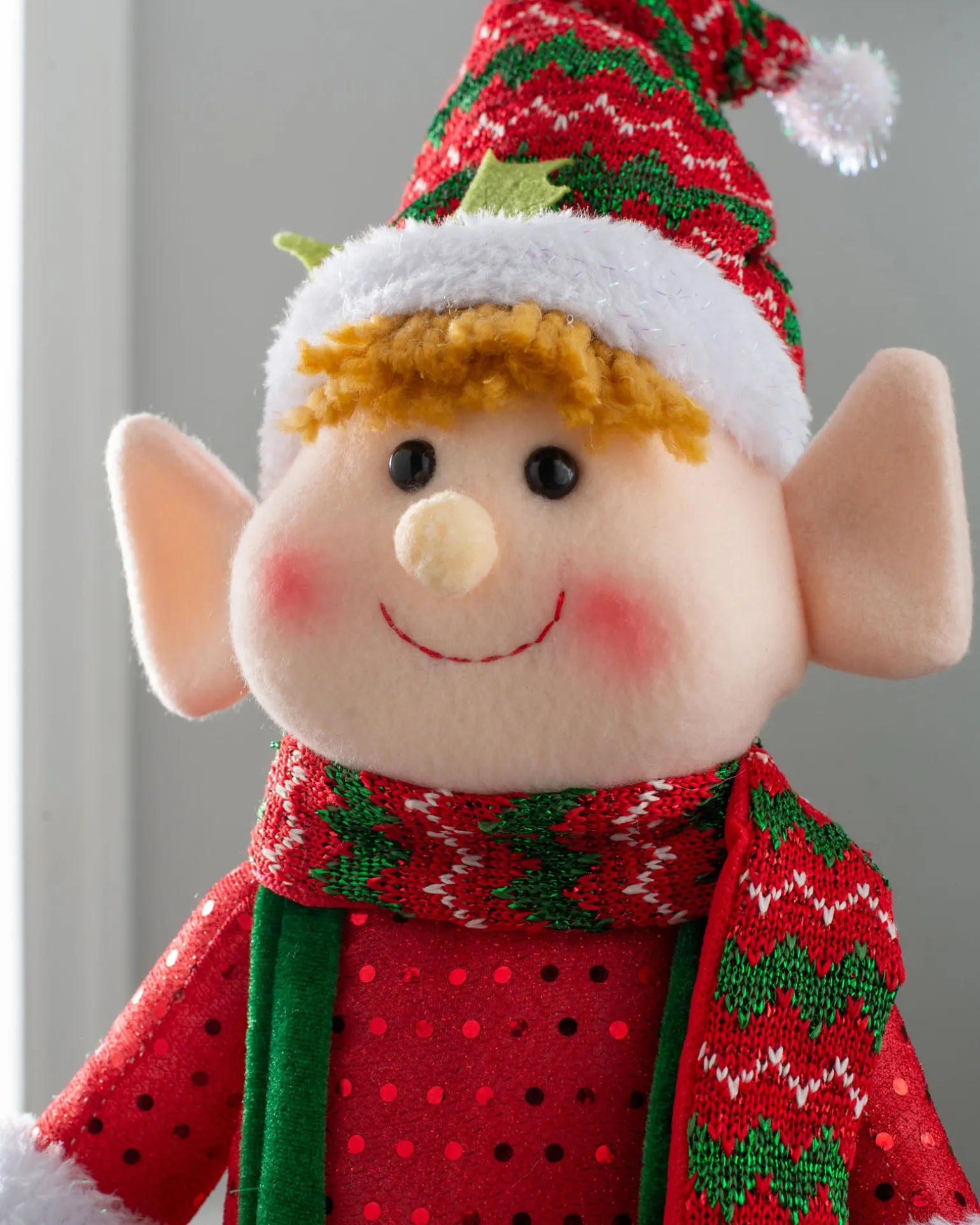 Set Of 2 Standing Elf Figurines, 60 Cm