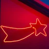 Shooting Star Neon Rope Light Silhouette, 70 Cm