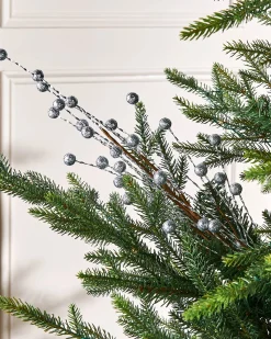 Silver Berry Christmas Tree Spray, 78 Cm