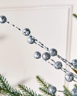 Silver Berry Christmas Tree Spray, 78 Cm