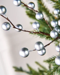 Silver Berry Christmas Tree Spray, 45 Cm