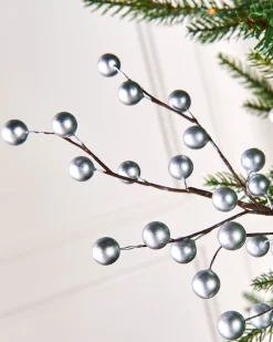 Silver Berry Christmas Tree Spray, 45 Cm
