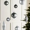 Silver Glass Baubles, 20 Pack