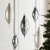 Silver Glass Baubles, 5 Pack, 15 Cm