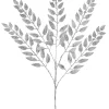 Silver Leaf Christmas Tree Spray, 73 Cm