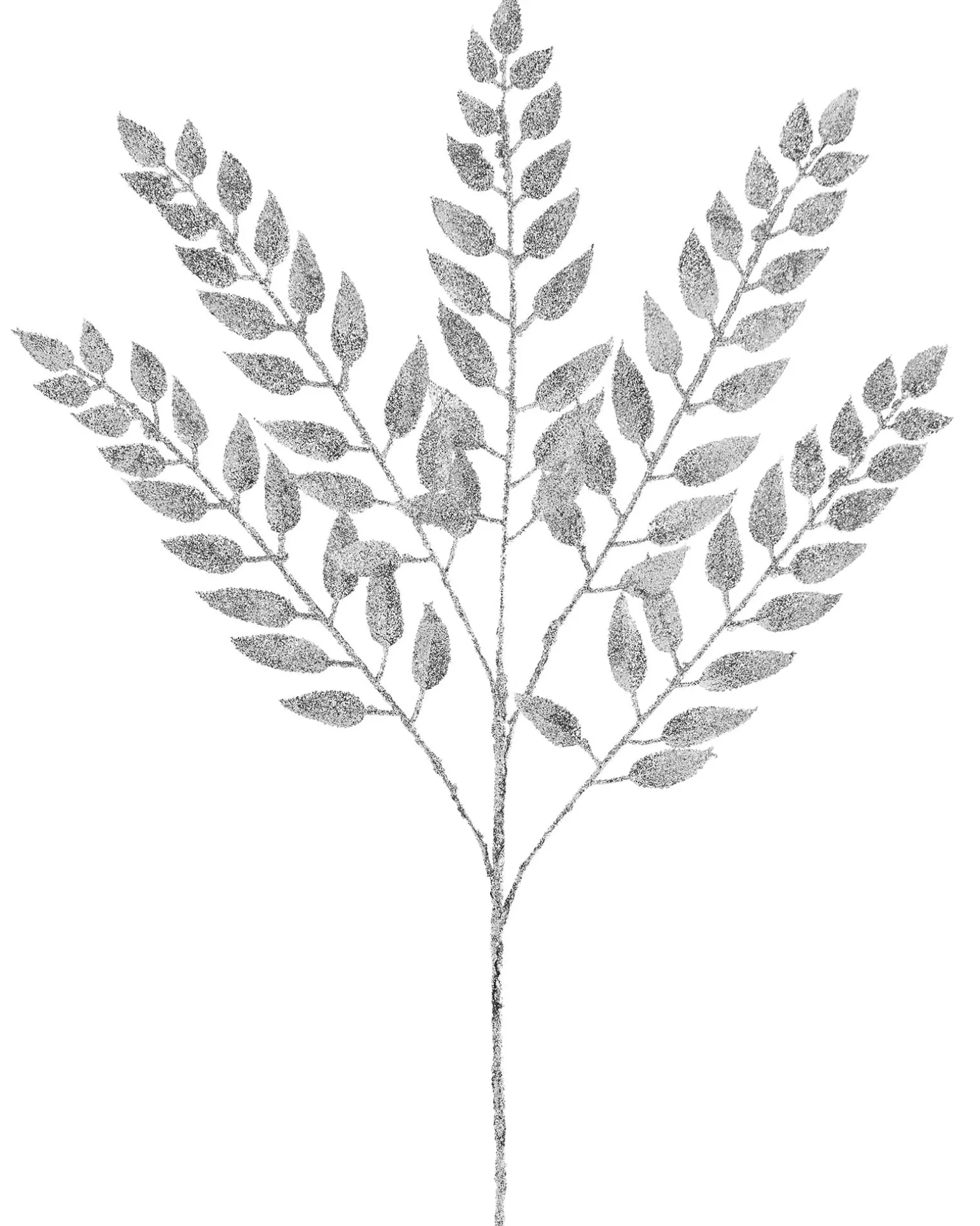 Silver Leaf Christmas Tree Spray, 73 Cm