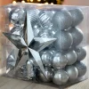Silver Shatterproof Baubles Set, 42 Pack