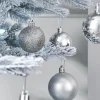 Silver Shatterproof Bauble, 50 Pack