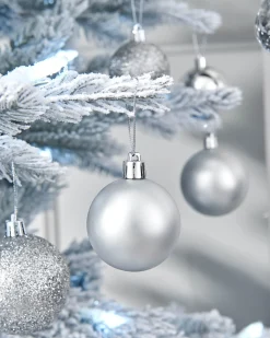 Silver Shatterproof Bauble, 50 Pack