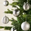 Silver Shatterproof Baubles, 16 Pack, 8 Cm
