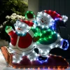 Skating Snowmen Rope Light Silhouette, 52 Cm