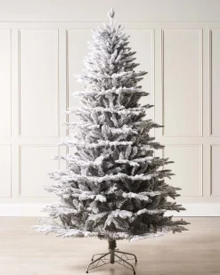 Snow Flocked Grey Fir Christmas Tree, 6 Ft
