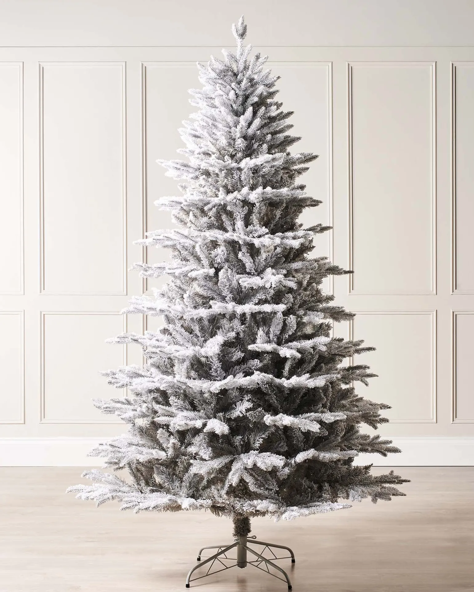 Snow Flocked Grey Fir Christmas Tree, 6 Ft
