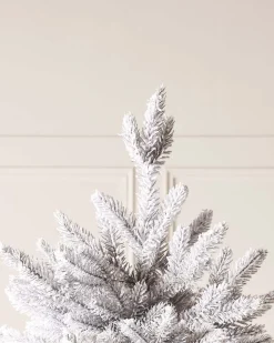 Snow Flocked Grey Fir Christmas Tree, 6 Ft