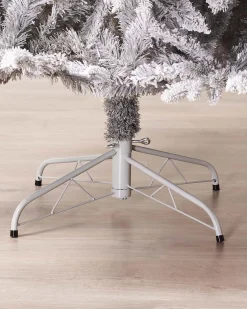 Snow Flocked Grey Fir Christmas Tree, 6 Ft