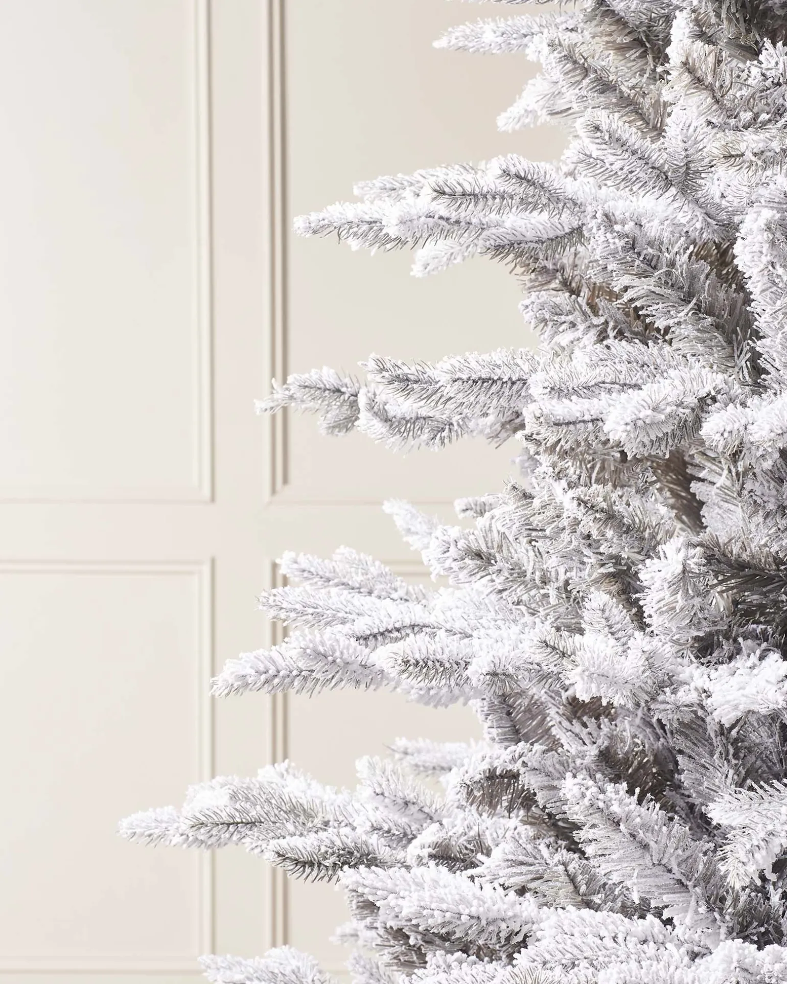 Snow Flocked Grey Fir Christmas Tree, 6 Ft