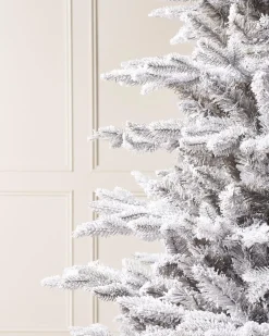 Snow Flocked Grey Fir Christmas Tree, 7 Ft