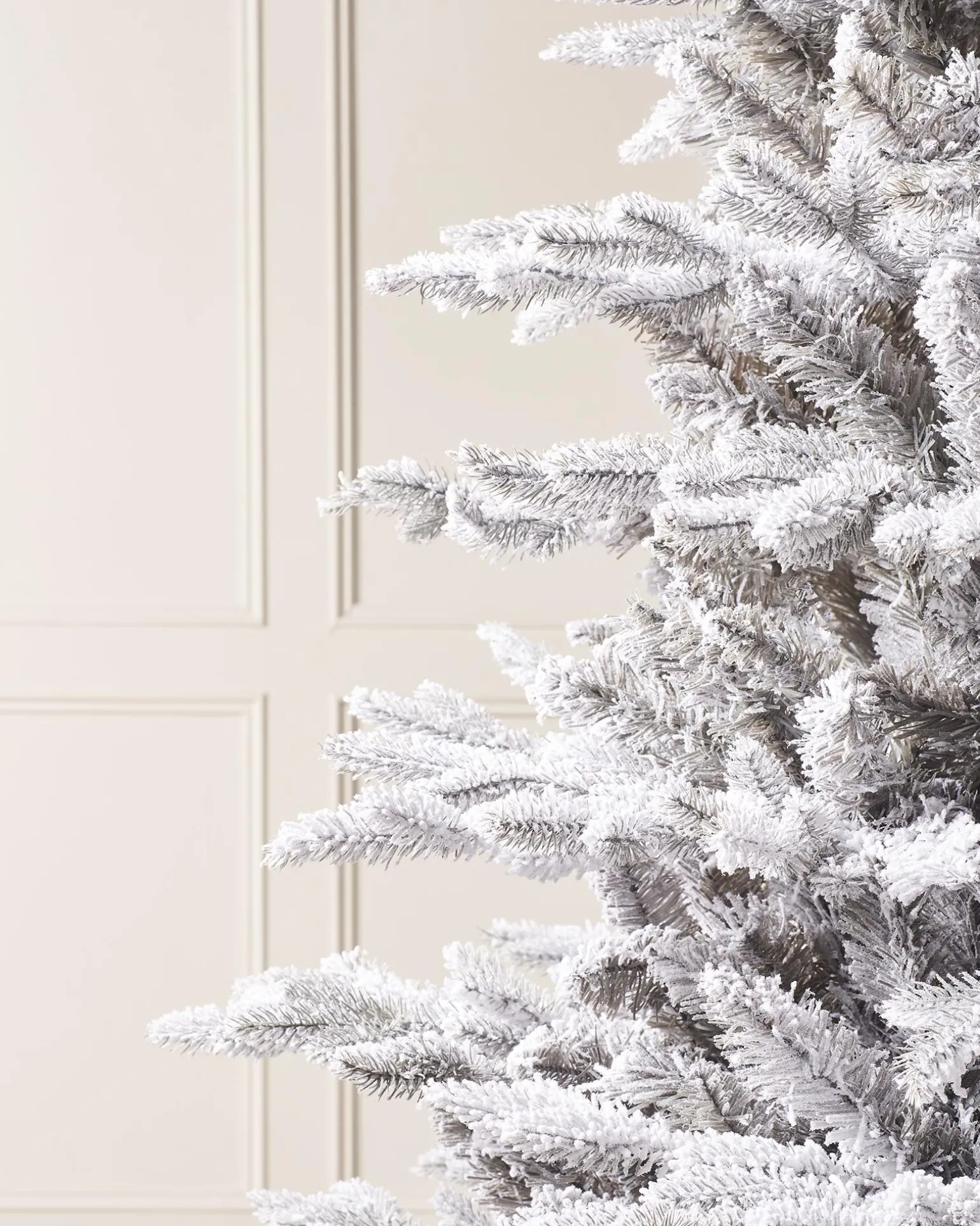 Snow Flocked Grey Fir Christmas Tree, 7 Ft