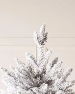 Snow Flocked Grey Fir Christmas Tree, 7 Ft