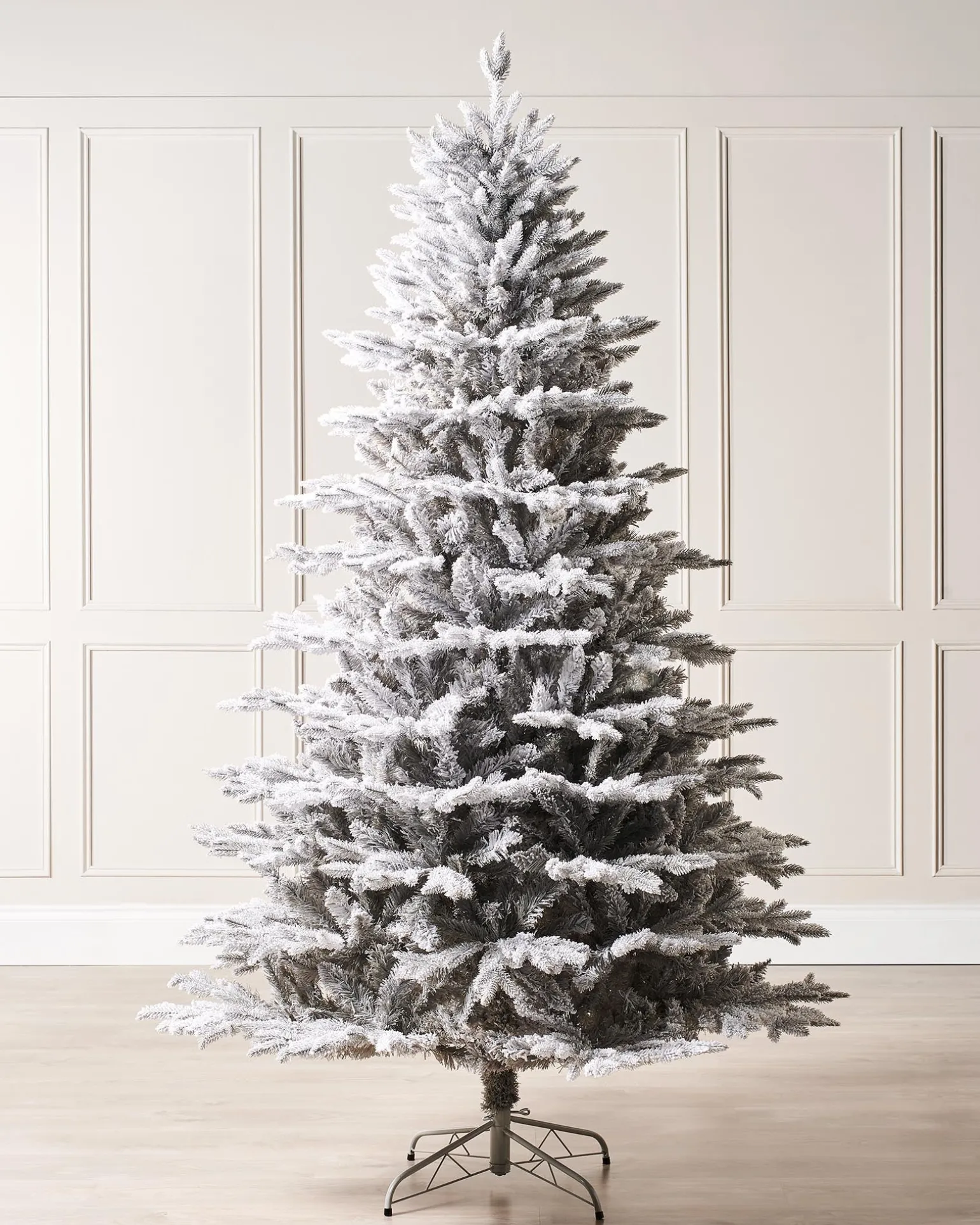 Snow Flocked Grey Fir Christmas Tree, 7 Ft