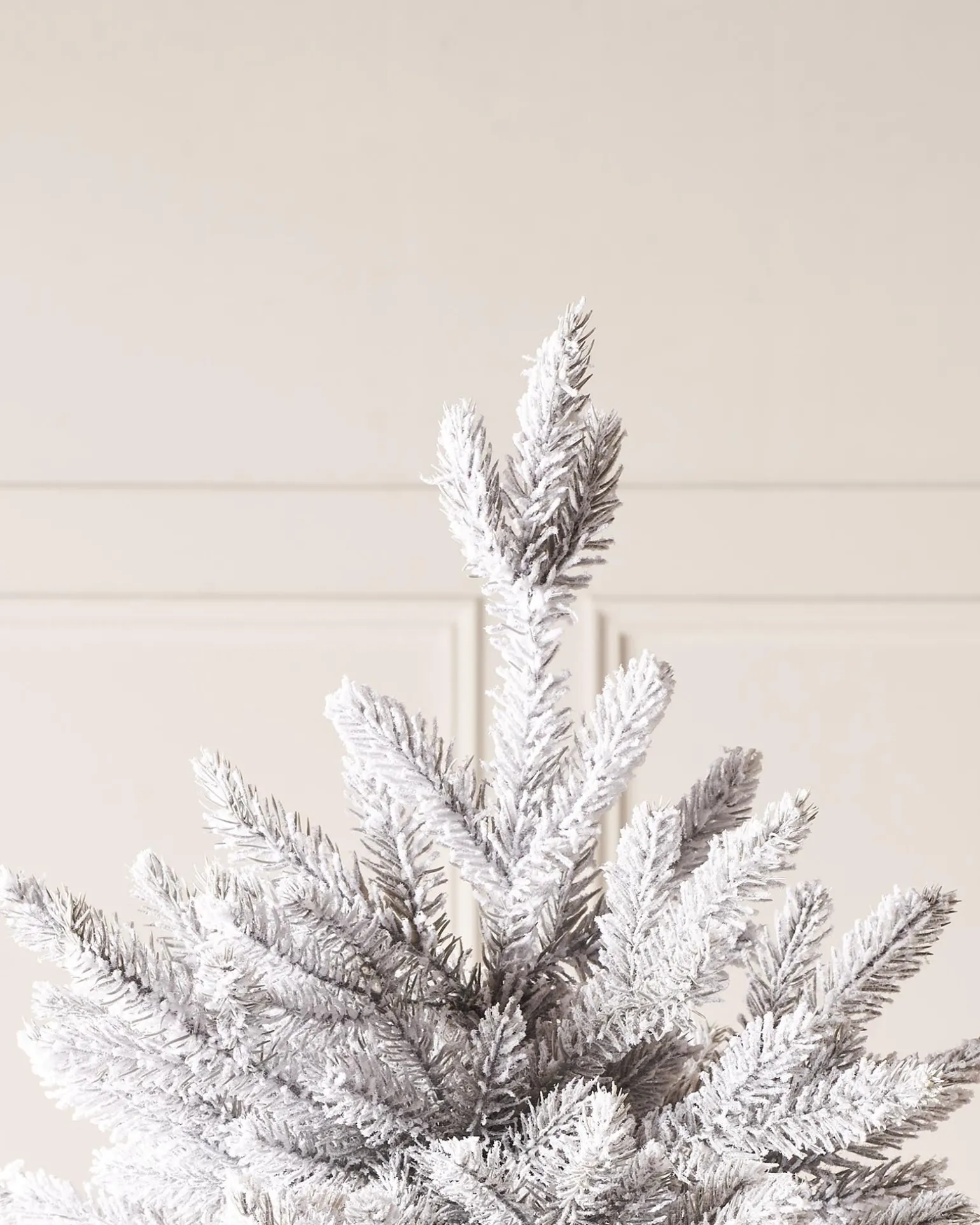 Snow Flocked Grey Fir Christmas Tree, 7 Ft