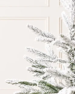 Snow Flocked Potted Christmas Tree, 2 Ft