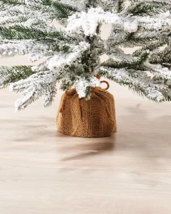 Snow Flocked Potted Christmas Tree, 2 Ft