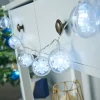 Snowflake Bauble LED Light String, White, 1.8 M