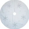Snowflake Christmas Tree Skirt, 122 Cm