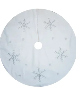 Snowflake Christmas Tree Skirt, 122 Cm