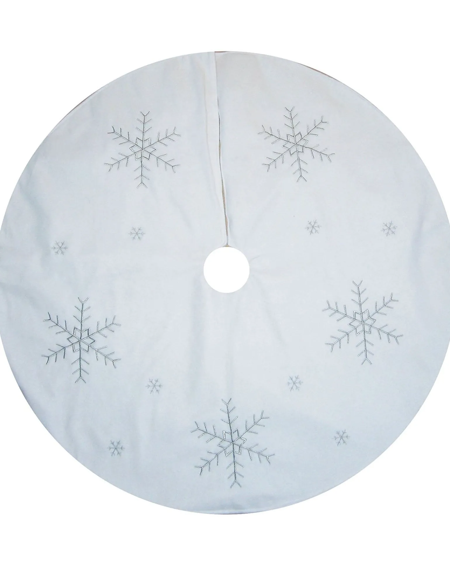 Snowflake Christmas Tree Skirt, 122 Cm